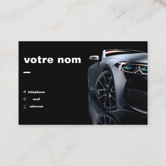Cartes de visite automobile personnalisable 名刺 (正面)