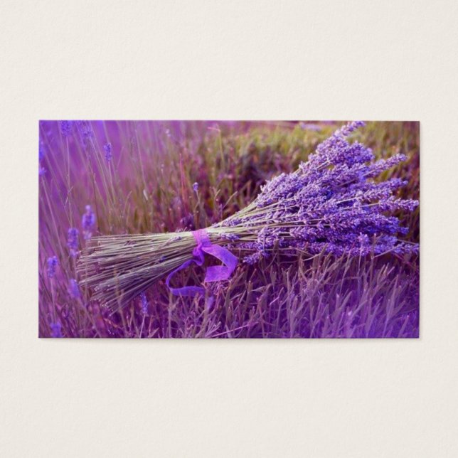 Cartes de visite bouquet de lavandes (正面)