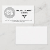 Cartes de visite Médicales Neurologue 名刺 (正面/裏面)