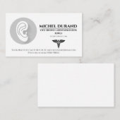 Cartes de visite Médicales ORL oto-rhino-laryngo 名刺 (正面/裏面)