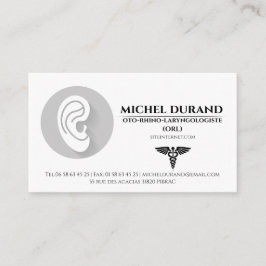 Cartes de visite Médicales ORL oto-rhino-laryngo 名刺