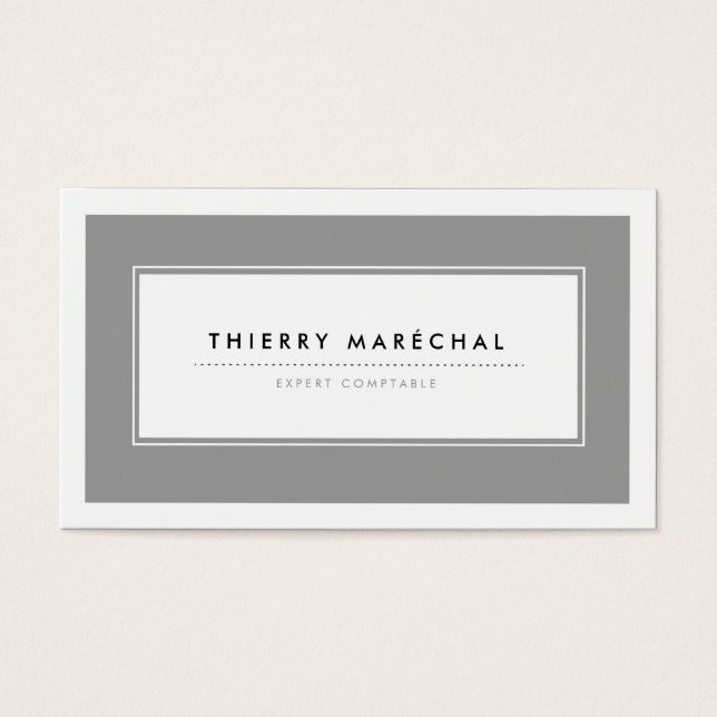 Cartes de Visite Modernes Gris (正面)