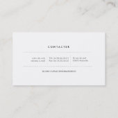 Cartes de Visite Modernes Vert 名刺 (裏面)