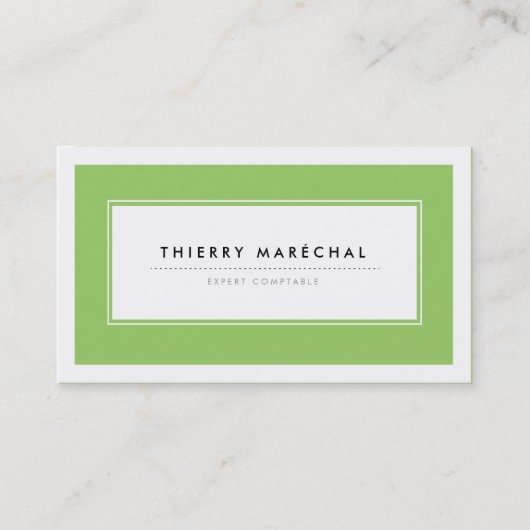 Cartes de Visite Modernes Vert 名刺 (正面)