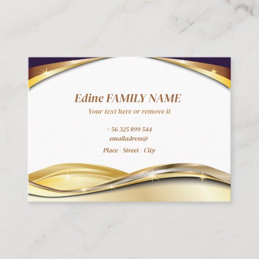 Cartes de visite ors noir luxe 名刺 (正面)