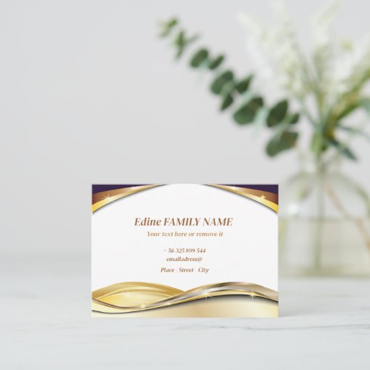 Cartes de visite ors noir luxe 名刺 (スタンド正面)