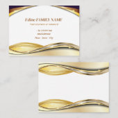 Cartes de visite ors noir luxe 名刺 (正面/裏面)