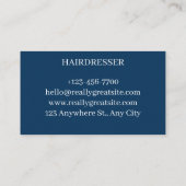 Cartes de visite pour coiffeuse 名刺 (裏面)