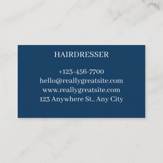 Cartes de visite pour coiffeuse 名刺 (裏面)