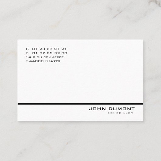 Cartes de visite - Professionnelles 名刺 (裏面)