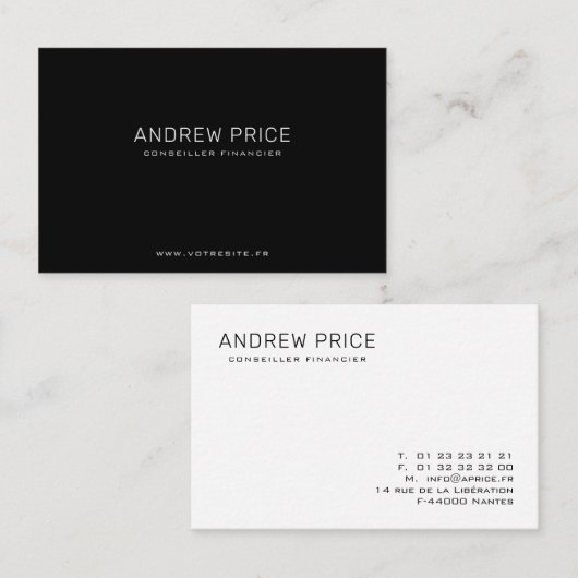 Cartes de visite - Professionnelles 名刺 (正面/裏面)