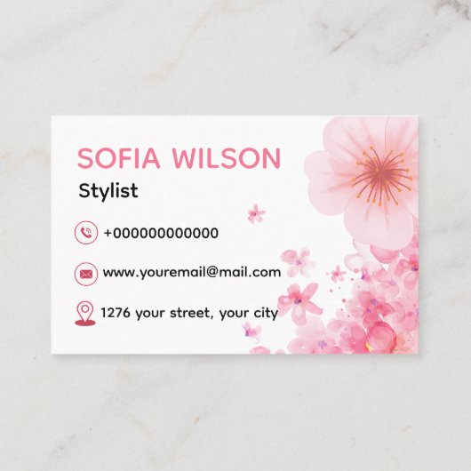 Cartes de visite Standard : 8,5 cm x 5,5 cm 名刺 (裏面)