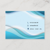 Cartes de visite Vagues bleues - sobre 名刺 (裏面)