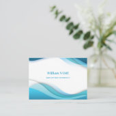 Cartes de visite Vagues bleues - sobre 名刺 (スタンド正面)