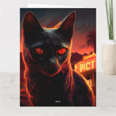 Cartes de vœux Black Cat カード (裏面)