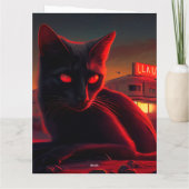 Cartes de vœux Black Cat カード (裏面)