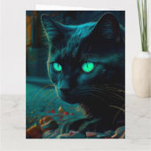 Cartes de vœux Black Cat カード (裏面)