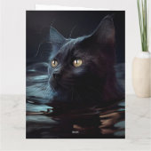 Cartes de vœux Black Cat カード (裏面)