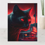 Cartes de vœux Black Cat カード (裏面)