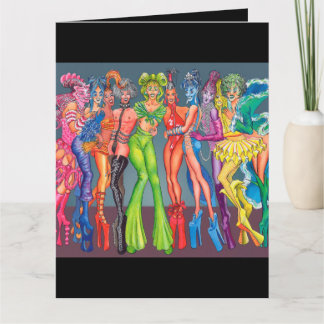 Cartes de vœux Drag Queen Supermodels カード