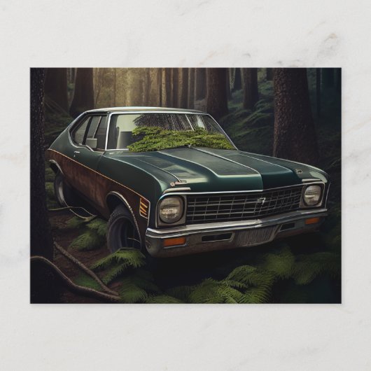 Cartes Postales auto forest ポストカード (正面)