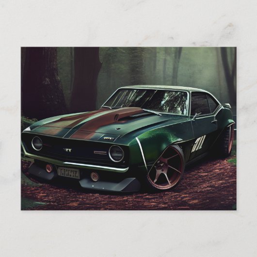 Cartes Postales auto forest ポストカード (正面)