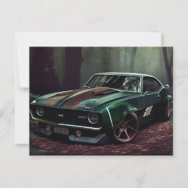 Cartes Postales auto forest ポストカード