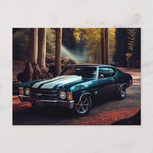 Cartes Postales auto forest ポストカード (正面)