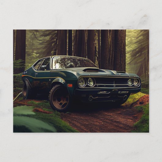 Cartes Postales auto forest ポストカード (正面)
