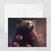 Cartes Postales bear Fleur ポストカード (正面/裏面)