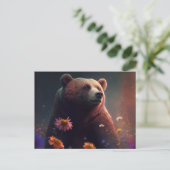 Cartes Postales bear Fleur ポストカード (スタンド正面)