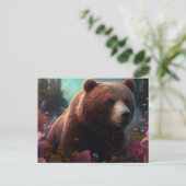 Cartes Postales bear Fleur ポストカード (スタンド正面)