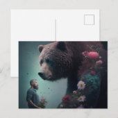 Cartes Postales bear Fleur ポストカード (正面/裏面)