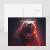 Cartes Postales bear red ポストカード (正面/裏面)