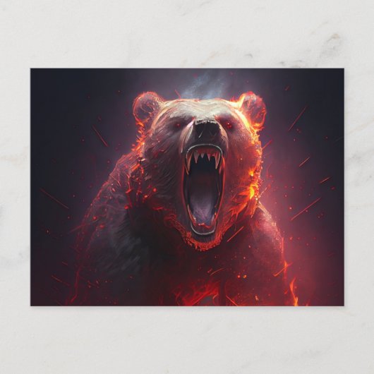 Cartes Postales bear red ポストカード (正面)