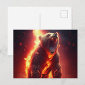 Cartes Postales bear red ポストカード (正面/裏面)