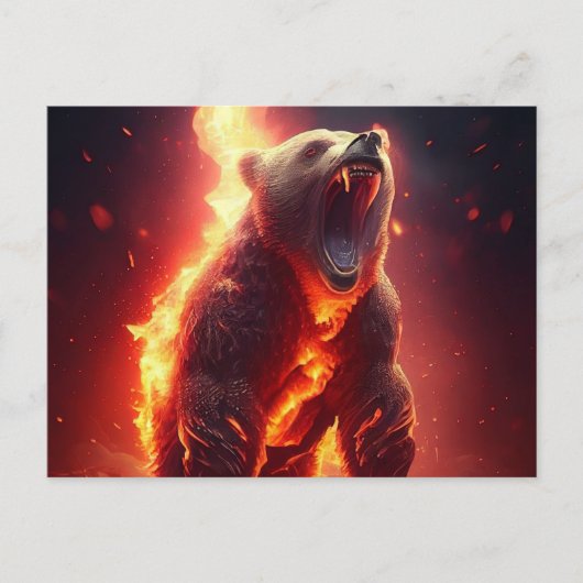 Cartes Postales bear red ポストカード (正面)