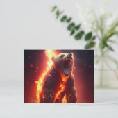 Cartes Postales bear red ポストカード (スタンド正面)