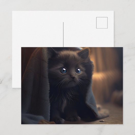 Cartes Postales Black Cat ポストカード (正面/裏面)