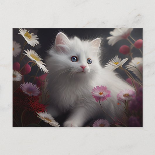 Cartes Postales Cat Fleur ポストカード (正面)