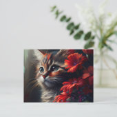 Cartes Postales Cat Fleur ポストカード (スタンド正面)