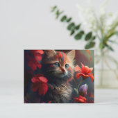 Cartes Postales Cat Fleur ポストカード (スタンド正面)