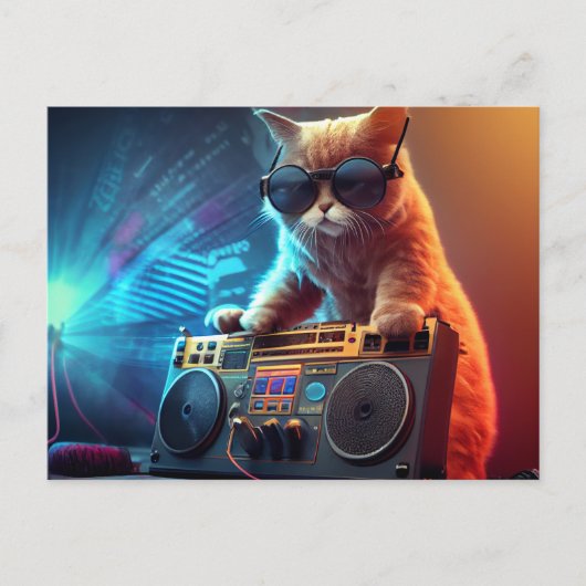 Cartes Postales Cat Funny ポストカード (正面)