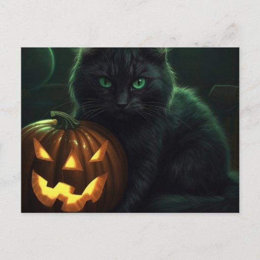 Cartes Postales Cat Halloween ポストカード (正面)