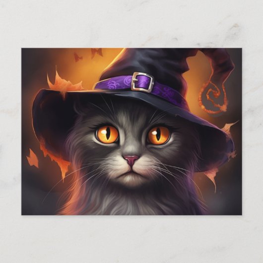 Cartes Postales Cat Halloween ポストカード (正面)