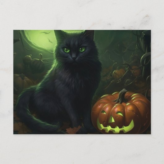 Cartes Postales Cat Halloween ポストカード (正面)
