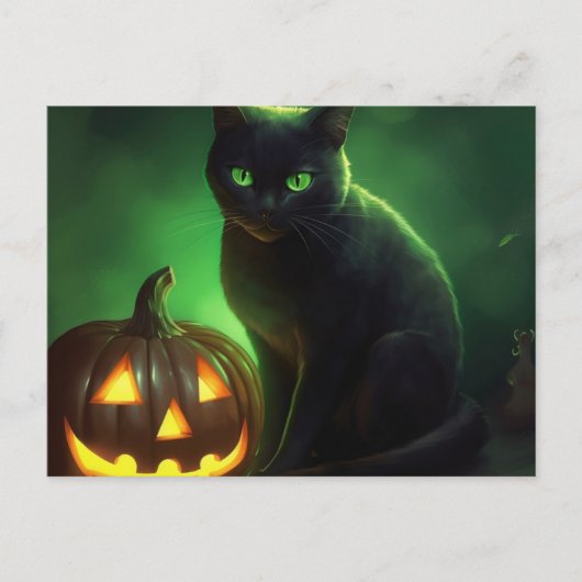 Cartes Postales Cat Halloween ポストカード (正面)