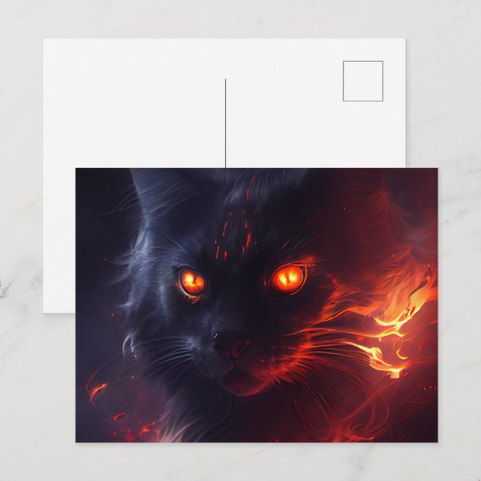 Cartes Postales Cat rouge ポストカード (正面/裏面)