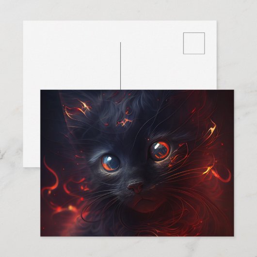 Cartes Postales Cat rouge ポストカード (正面/裏面)