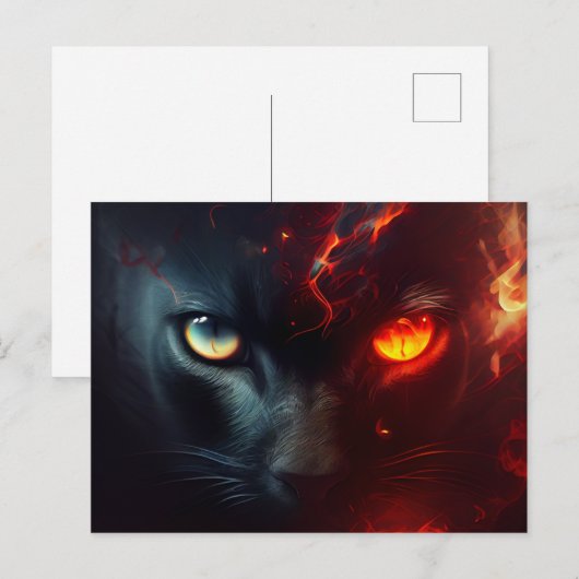 Cartes Postales Cat rouge ポストカード (正面/裏面)